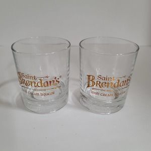 2 Saint Brendan's Irish Cream glasses